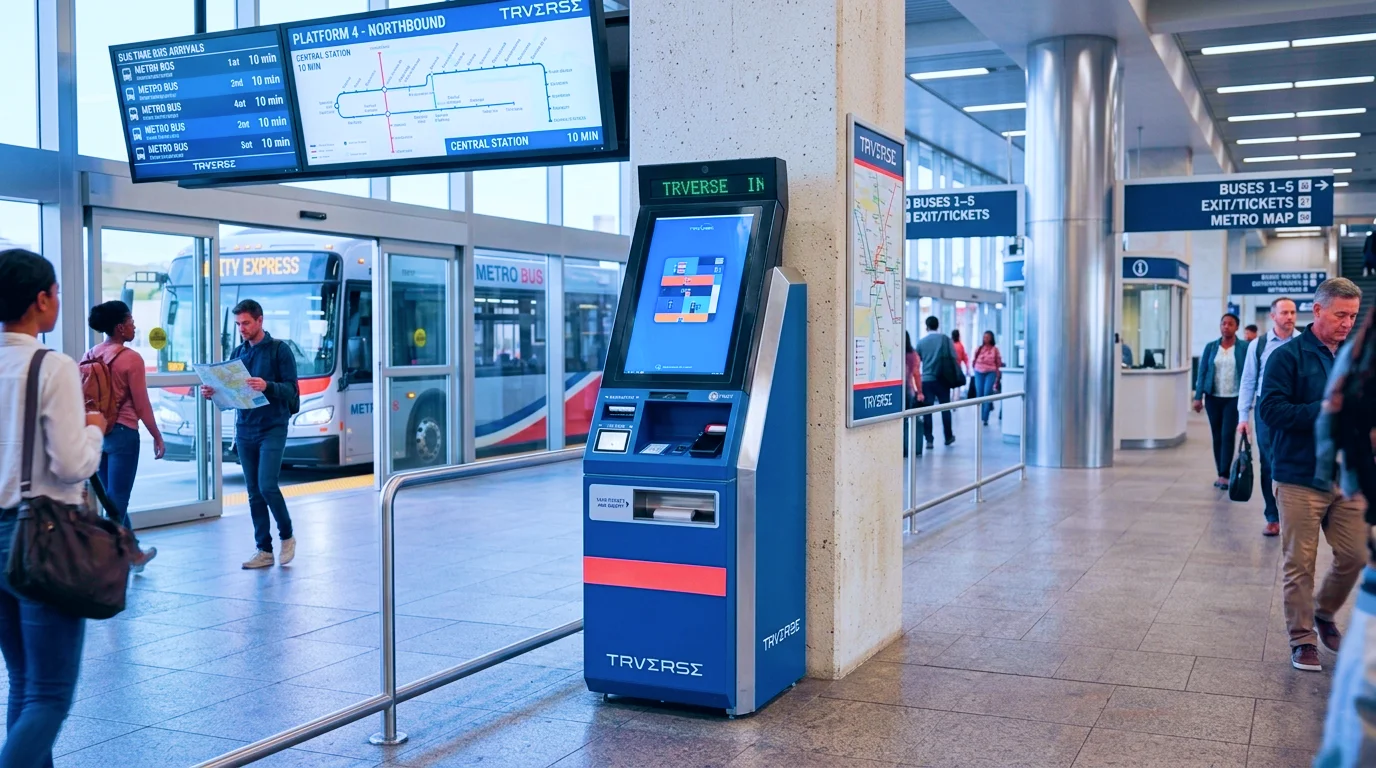 Passenger tapping a card at a transit fare gate