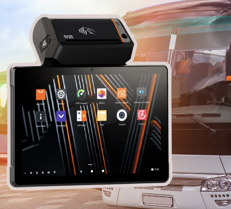 Sunmi POS terminal for on-board and station transit ticketing